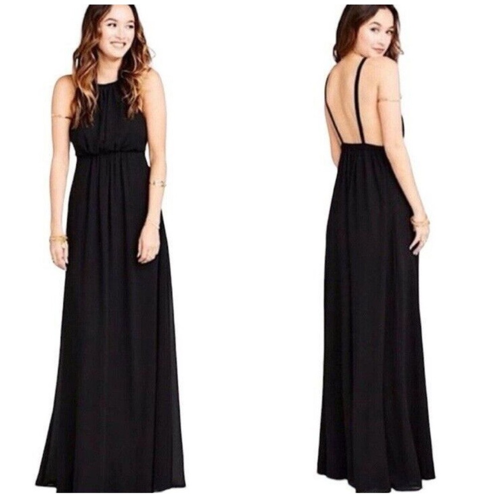 Show Me Your MuMu Black Halter Maxi Dress